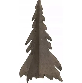 Obraz VÁNOČNÍ FIGURKA STROMEČEK HNĚDÁ LOFT 25 cm do obýváku na stůl, poličku, skříňku