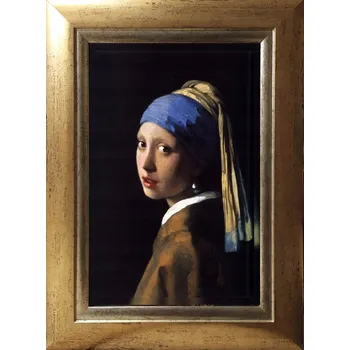 Obraz REPRODUKCE DÍVKA S PERLOU 20X30 V RÁMU