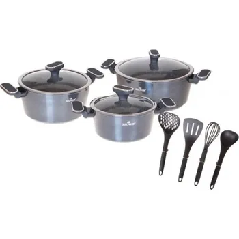 Sada nádobí 10-dílná sada hrnců modrá