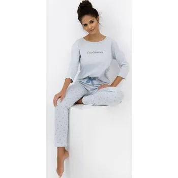 Dámské pyžamo Dámské pyžamo Sensis Daydreamer - bavlna Modro-šedá L