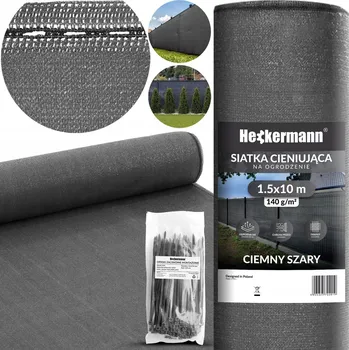 Stínicí plachta Stínící tkanina Heckermann šedá 1,5x10 m 140 g/m2 90% zastínění