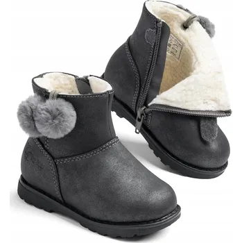 Dámská obuv WOJTYŁKO 21003 KOTNÍKOVÉ BOTY ZIMNÍ ZATEPLENÉ KOTNÍKOVÉ BOTY NA ZIP ČERNÉ VEL. 24