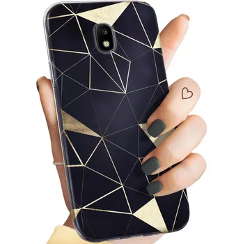 Pouzdro na mobilní telefon Zadní Kryt Hello Case pro Samsung Galaxy J3 2017 zlatý