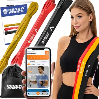 Sada 3 Odporových Gum Powerband pro Cvičení, Fitness a Strečink