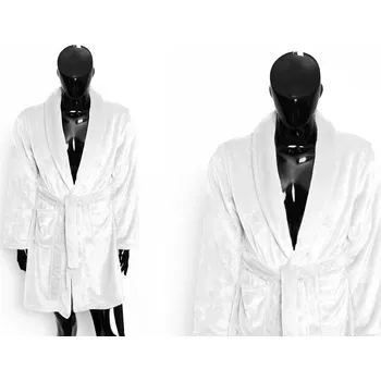 Župan z mikrovlákna XXL Comfort King bílý hotelový pánský Faro