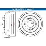 Brzdový buben ATE 24.0218-0051.1