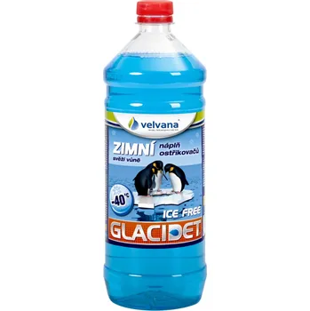 Náplň do chladiče a ostřikovače Velvana Glacidet Ice Free -40 °C, nemrznoucí směs do ostřikovačů, 1 l