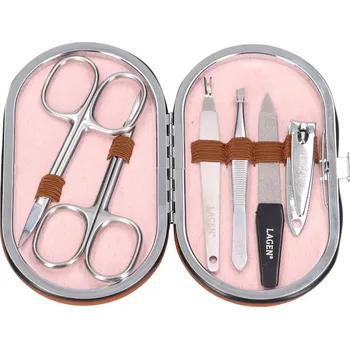 Manikúra LAGEN kožená WS010 hnědá BRN