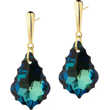 Náušnice Zlaté náušnice se syntetickými krystaly - AP543-9410