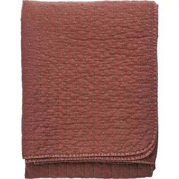 Přehoz na lůžko MADAM STOLTZ Prošívaný přehoz Brick /Brown 130 × 180 cm