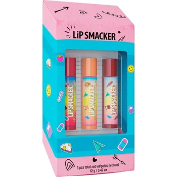 Péče o rty Lip Smacker Eraser&nbsp;Box&nbsp;Trio&nbsp;Lip&nbsp;Balm​ dárkové balení amerických balzámů na rty