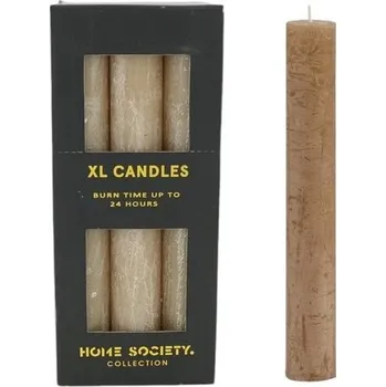 Svíčka Stolní svíčka světle hnědá XL