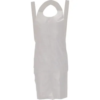 Jednorázový oděv Jednorázová zástěra VYARA 100ks/bal, bílá