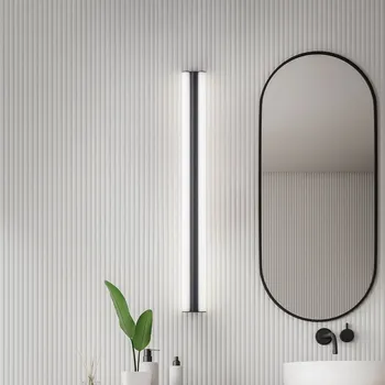 Lampička Helestra LED zrcadlová lampa LOOM, délka 120 cm, černá, IP44 LED 40 W celkem - Doprava zdarma