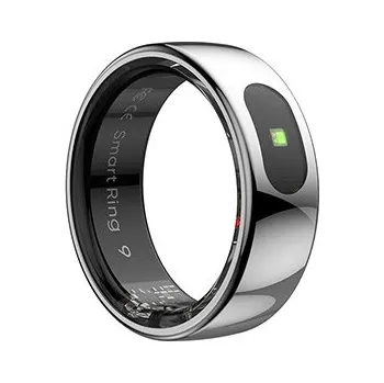 chytrý prsten Smart RING PRO stříbrný, měř.stresu, srdeč.tepu, monitoring spánku, 12, Powerton