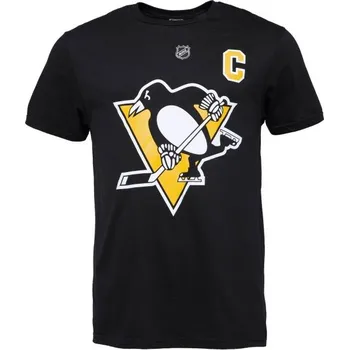 Pánské tričko Triko FANATICS PITTSBURGH PENGUINS - SIDNEY CROSBY 2XL Černá, Žlutá, Bílá