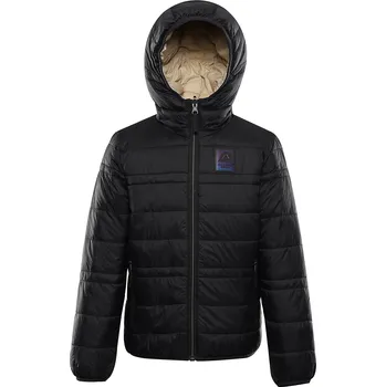 Dívčí oblečení Dětská oboustranná bunda hi-therm ALPINE PRO DOUWO černá 140-146