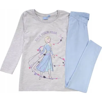 Dívčí pyžamo DÍVČÍ PYŽAMO bavlna s dlouhým rukávem LEDOVÉ KRÁLOVSTVÍ FROZEN 122/128 ER01i