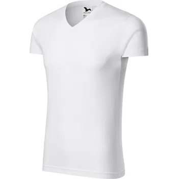 Pánské tričko SLIM FIT V-NECK, bílá