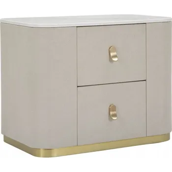 Noční stolek Noční stolek se zlatým detailem, 60 x 40 x 47 cm
