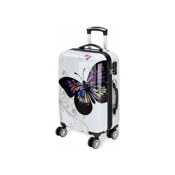 MPMAX Tvrdý kabinový kufr malý ABS vícebarevný s prostorem pro notebook