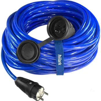 Napájecí kabel Hilark jednoduchý Prodlužovací Kabel do zahrady 15 m, 1 ks , modrý
