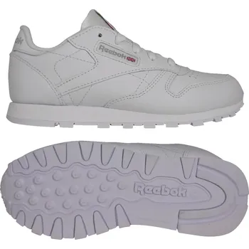 Chlapecké tenisky REEBOK Dětské univerzálni boty Classic Leather 30,5 BÍLÁ