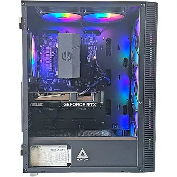 Stolní počítač BestComp Herní PC AMD Ryzen 5 (9600X / AM5 / RTX 5070 12GB / 16GB DDR5 / 1TB SSD / 750W / WINDOWS 11 PRO) PC skříň: X3 Black Montech