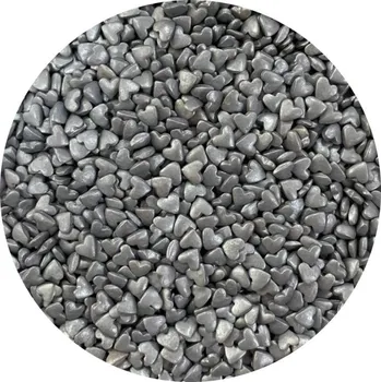 Jedlá dekorace na dort Dortisimo 4Cake Cukrová srdíčka stříbrná (80 g) Besky edice