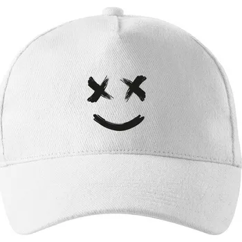 Kšiltovka Unisex kšiltovka Smile face, Barva Bílá, Velikost 19×11 cm , Canvas Kšiltovka Bezvatriko.cz 3049