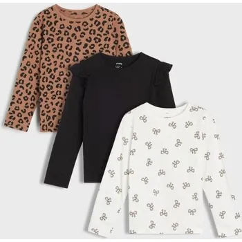 Dívčí oblečení Sinsay - 3 balení triček s dlouhým rukávem - vícebarevná - 851GH-MLC - 851GH-MLC-104