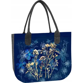 Bertoni shopper kabelka plst modrá