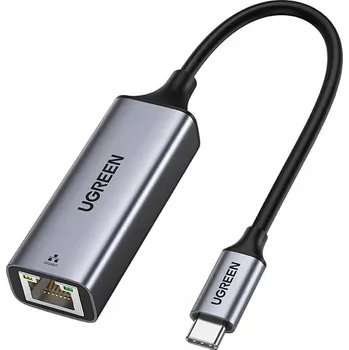 Síťová karta Adaptér USB-C na RJ45 UGREEN CM199 hliníkový, Gigabit Ethernet (šedý)