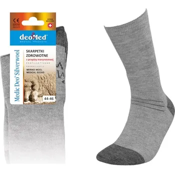 Pánské ponožky PONOŽKY PONOŽKY PODKOLENKY Deomed MEDIC DEO SILVERWOOL VLNA SZA 44-46