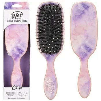 kartáč na vlasy WET BRUSH Kartáč SHINE ENHANCER s kančími štětinami, růžovo-fialový