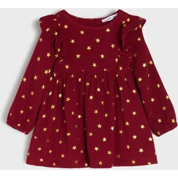 Dívčí oblečení Sinsay - Bavlněné šaty s volánky - červená - 236EN-33X - 236EN-33X-86