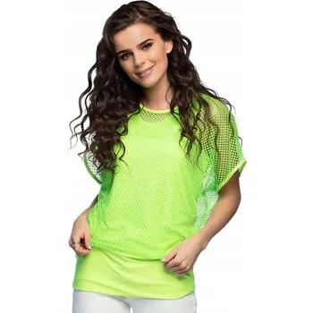 Dámské tričko Tričko síťovaný neonově zelený Disco