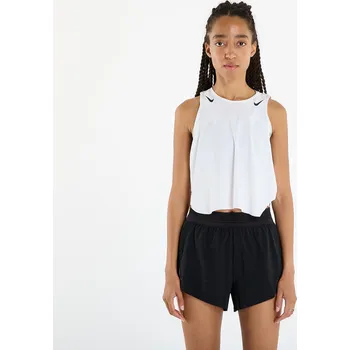 Tílko Nike AeroSwift Women's Dri-FIT ADV Cropped Running Tank Top White/ Black L