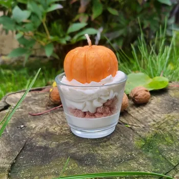 Svíčka Dýně ve sklenici - vonná sojová svíčka