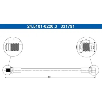 Brzdová hadice Brzdová hadice ATE 24.5101-0220.3