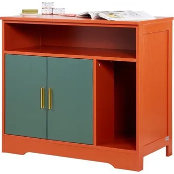 Toaleta pro kočku VEVOR skříňka na kočičí toaletu, skrytá skříňka na kočičí toaletu 79,2 cm s policí a úložným prostorem, moderní styl vnitřní kočičí toalety, dřevěný koncový stolek do kočičího domečku, pasuje na většinu kočičích toalet, červená a zelená