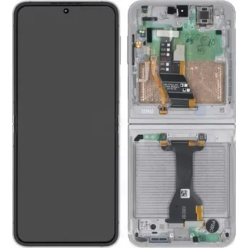 LCD display + dotyková deska + přední kryt pro Samsung Galaxy Z Flip6 5G, white (Service Pack) + DOPRAVA ZDARMA