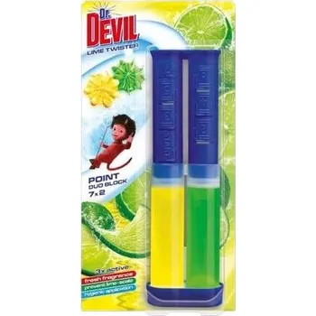 WC čistič WC point duo block Dr. Devil, 65 ml, Lime twister