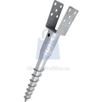 Zemní vrut Vrut zemní s přírubou tvaru U, výroba Asie 141/885, balení 1 ks