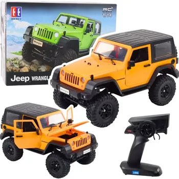 RC model auta Rc terénní auto JEEP Wrangler Rock Crawler 1:14 – oranžové