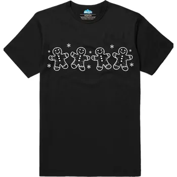 Pánské tričko Pánské tričko Perníčci ve Sněhu (Velikost: S, Barva: Černá)