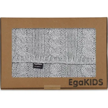 Dětská deka PLETENÁ DEKA EgaKIDS 105X80 ŠEDÁ