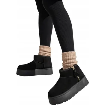 Dámská zimní obuv ČERNÉ DÁMSKÉ SNĚHULE DELGADI