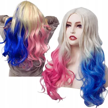 PARUKA HARLEY QUINN JOKER KOSTÝM COSPLAY PRO DOSPĚLÉ