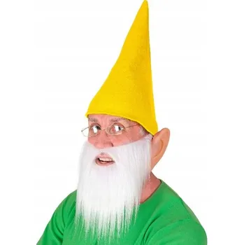 SADA TRPASLÍKA SKŘÍTKA GNÓM ŽLUTÁ 3 DÍLY DOPLNĚK PŘEVLEK KARNEVAL
